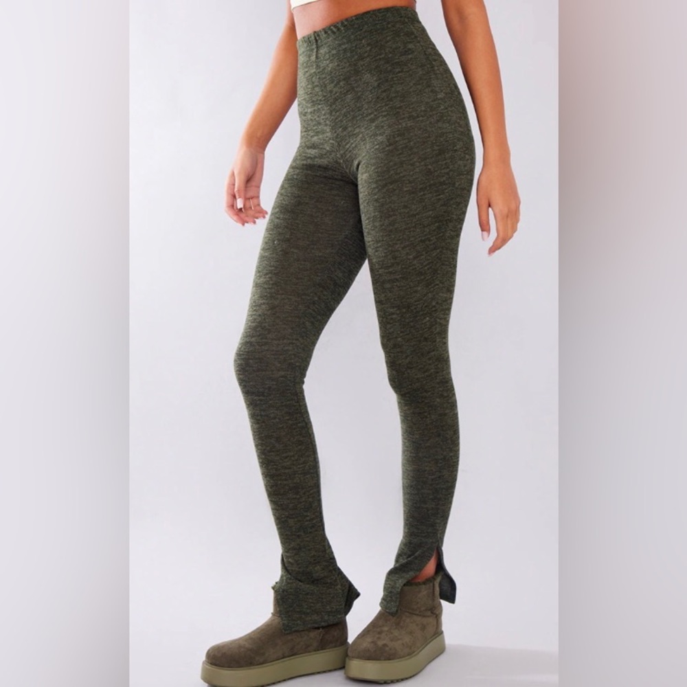 PLT Tall Khaki soft split hem leggings
